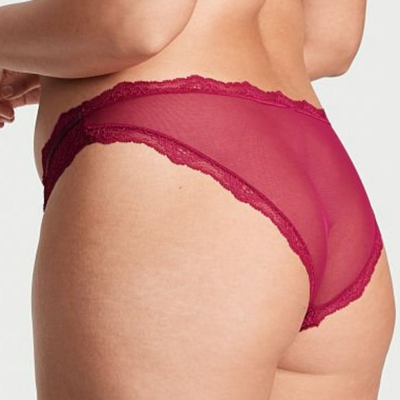 Victoria’s Secret Lace Velvet Bow Cheekini Panty L Large - Picture 4 of 5